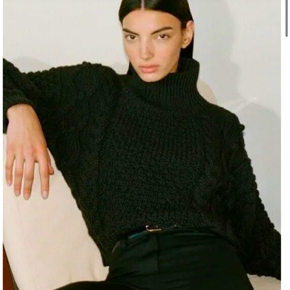 Nili Lotan 100% Wool Hawthorne Sweater NWOT Black S